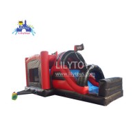 Inflatable Bouncer Combo Cool Black Color Castle with Big Slide for Kid Toys Hot Selling