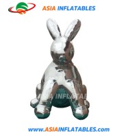 Inflatable Rabbit Model Mirror Balloon Animal Replica Reflective Ball