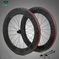 Ultralight 700c Carbon Fiber Racing 88mm Triathlon Twitter Bike Carbon Wheels Road Bike Parts