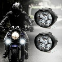 Motorcycle Light Motorcycles Headlight 6500K White Super Bright 6 LED Working Spot Light Motorbike F