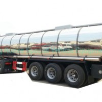 3axles Stainless Steel Emulsion Tank Semi Trailer Insulated Cladding Stainless Steel 27.3cbm for Roa