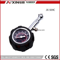 Juxin High Accuracy Tire Pressure Gauge Black Heavy Duty Air Pressure Tire Gauge for Car Truck and M