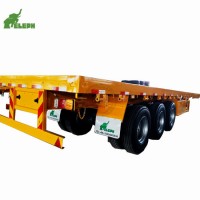 20FT 40FT Shipping Container Transport Flatbed Semitrailer High Bed Trailer