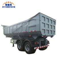 U Shape Dump Trailer Hydraulic Cylinder 2 Axle Tipper Semi Trailer