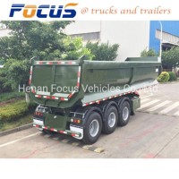 Three Axle Hydraulic Cylinder Dump Trailer  Rear Dumper Truck Trailer