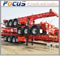 3 Axles 40FT 45FT Semi Gooseneck Trailer Skeleton Container Chassis