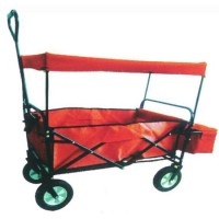 Folding Garden Wagon Garen Cart with Polyeaster Tent and Solid Wheel