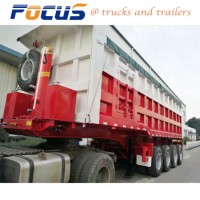 Three Axle Hydraulic Cylinder Dump Trailer  Rear Dumper Truck Trailer for Construction Work