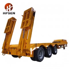 3 Axle Semi Goose Neck Trucks 80 Ton 100tons Lowboy Transport Lowbed Trailer图1