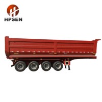 High Quality 4 Axles 45 Cubic Meters Dump Trailer 30ton Self Dump Trailer