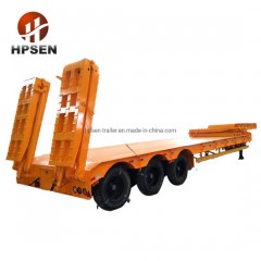 Heavy Duty 3 Axles Lowboy Semi Trailer 60 80 100t Lowbed Trailer图1