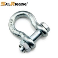 G2130 Us Type Carbon Steel Drop Forged Bolt Type Shackle with Safety Nut