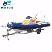 Ce Certificate China 580 Fiberglass Hull Rib Inflatable Boat for Sale