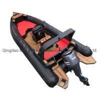 Ce China 7.6m Fiberglass PVC or Hypalon Inflatable Rib Boat for Sale