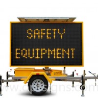 191103b as/Zn Traffic LED Sign Road Maintenance Trailer Mounted Solar Battery Changeable Vms Message