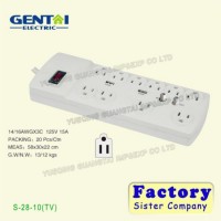 Flame Retardant Multifunctional Universal Surge Protector Power Strip