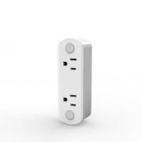 Plug Smart Mini Outlet Wi-Fi Remote Control Plug Wireless Smart Dual Outlet Compatible with Alexa Ec