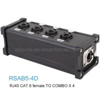 RJ45 Cat Connector to XLR Male Female Network Adapter