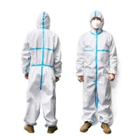 FDA 5 Layers Personal Full Body Protection Safety Isolation Non Woven Chemical Suit Coverall UV Disp