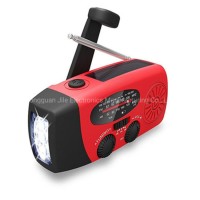 Portable Emergency Weather Radio Hand Crank Self Powered Am/FM/Noaa Solar Radios with 3 LED Flashlig