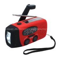 Emergency Hand Crank Self Powered Am/FM Noaa Solar Weather Radio with LED Flashlight 1000 to 3000 mA