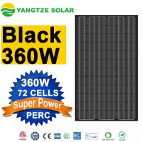 330W 340W 350W 360W Full All Black Solar Cell Panel with Black Frame