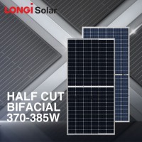 Longi Solar Bifacial Perc Mono Half Cut Solar Cell 380W 375W 385W Double Glass Solar Panel