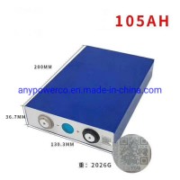 2000 Times Life LiFePO4 Prismatic Battery Pack 3.2V 30ah 40ah 50ah 75ah 90ah 105ah Lithium Ion Polym