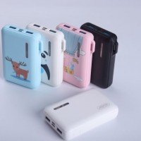 OEM Hot Sale /Portable Cartoon Power Bank 10000 mAh for Smart Mobile Phones