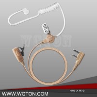 Two Way Radio Earpiece  2-Pin Covert Acoustic Tube  Earpiece Noise Canceling Transparent Security He