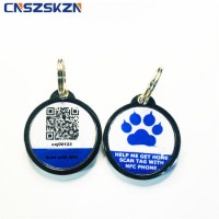 Hot Selling Ntag216 Chips Custom Qr RFID Epoxy Keychain Tag