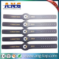 13.56MHz RFID Silicone Bracelet Wristband for Amusement Park