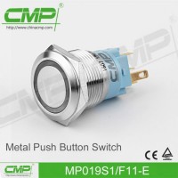 CMP 19mm Waterproof Light Push Button Switch with Ring Symbol