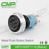 CMP 16mm Black Metal Push Button Switch (MP016S/F11-E/TUV  CE)