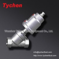 Full Stainless Steel Pneumatic Angle Seat Valve Thread Bsp/BSPT/NPT