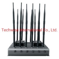 Mobile Phone / WiFi / GPS L1 / L2 / L3/ L4/ L5/ VHF / UHF/ 4G Jammer 12 Bands 8-10W Per Band Adjusta