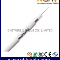 0.9mmccs  4.8mmfpe  48*0.12mmalmg  Od: 6.8mm Black PVC RG6 Coaxial Cable