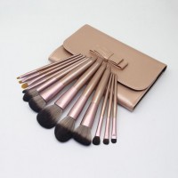 12PCS Micro-Crystal Silk Grape Make-up Brushes  Beauty Make-up Tool Set (with brush bag) Esg11401