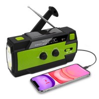 New Product Solar Crank Am FM Multifunction Portable Dynamo Wind up Emergency Radio with Power Bank