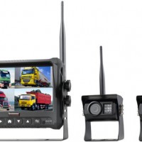 7-Inch 4CH Digital Recording Monitor Wireless Rear View Camera for Trucks  Farm Tractor  Cultivator