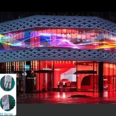 IP67 Waterproof Transparent Glass Curtain LED Video Display Screen LED Tvs Panel Wall图1