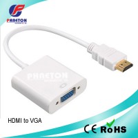 HDMI to VGA Adatper Audio Power Supply Converter Cable 1080P