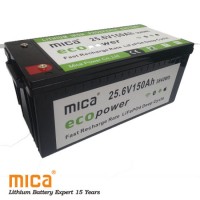 High Quality Factory Price 25.6V/24V 150ah LiFePO4 Battery Pack Lithium Ion Battery with BMS for Ra