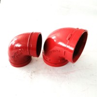 1-12" FM UL Approved Ductile Iron Grooved Pipe Fitting 90 Degree Elbow