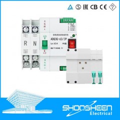 Mini ATS Automatic Transfer Switch W2r 63A Electrical Selector Switches Dual Power Switch图1