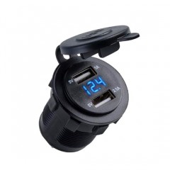 Dual USB Car Charger 3.1A with Digital Voltmeter图1