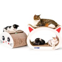 Cat Head Shaped Corrugated Cat Scratching Board Cat Grinding Claw Toy Cat Pet Supplies