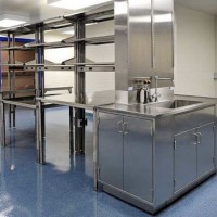 Stainless Steel Chemical Work Bench Lab Bench Lab Furniture with Cabinet