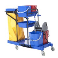 Af08173 Plastic Clean Trolley Janitor Cart