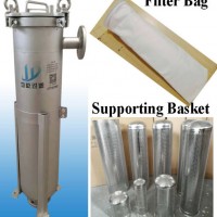 304 Stainless Steel 2 Bag Filter Housing for Honey Filtration with Feeding Pump